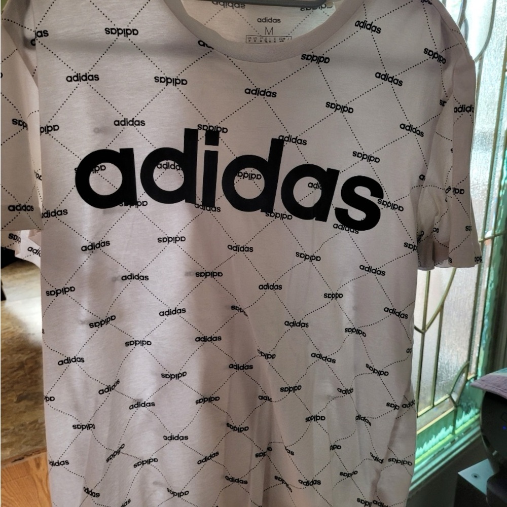 Adidas Men's White Graphic T-Shirt